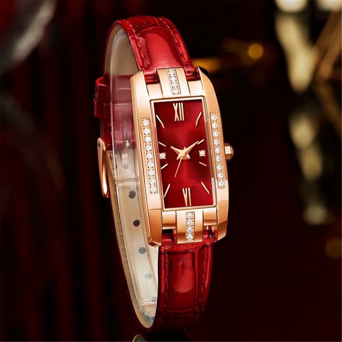 Top Brand Luxury Women Wrist Watch Ladies Rhinestone Watches Leather Quartz Watch Clock Reloj Mujer Relogio Feminino