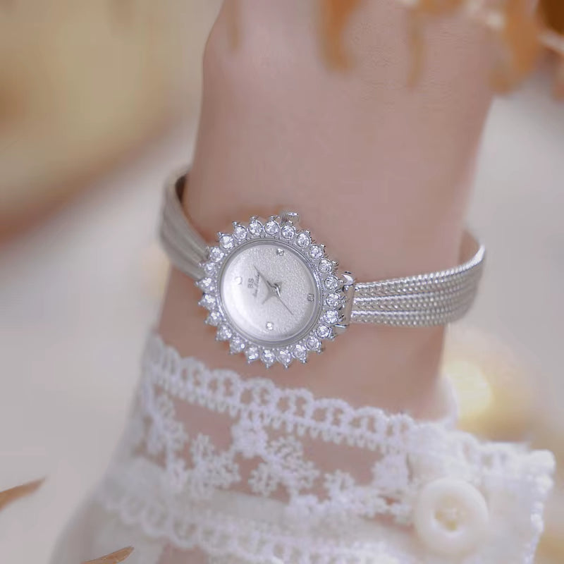 BS 1833 Fashion Women'S Quartz Watch Casual Elegant Diamond Small Dial Women Wristwatch Luxury Ladies Watches Reloj Mujer